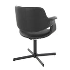 Mid-Century Modern Swivel Accent Chair with X-Pedestal Base