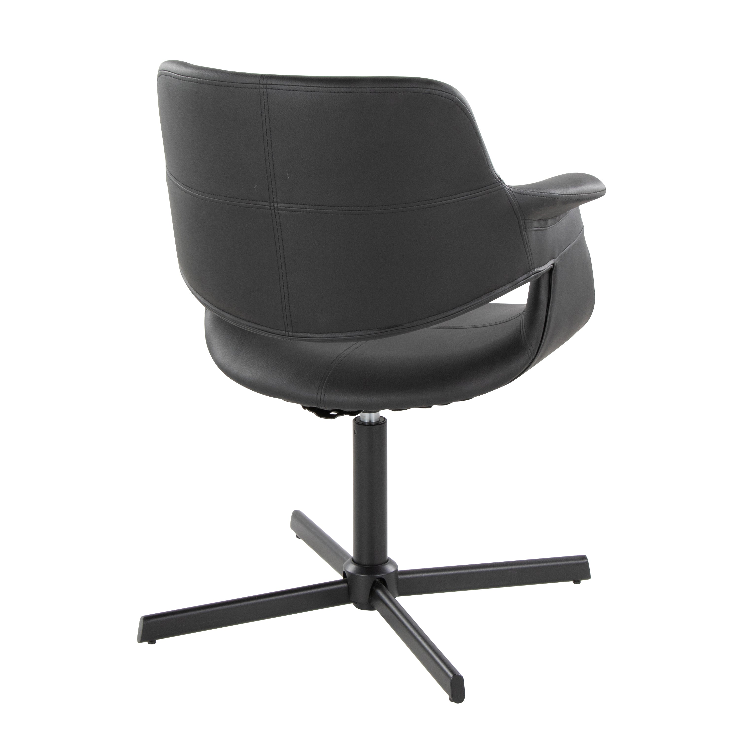 Mid-Century Modern Swivel Accent Chair with X-Pedestal Base