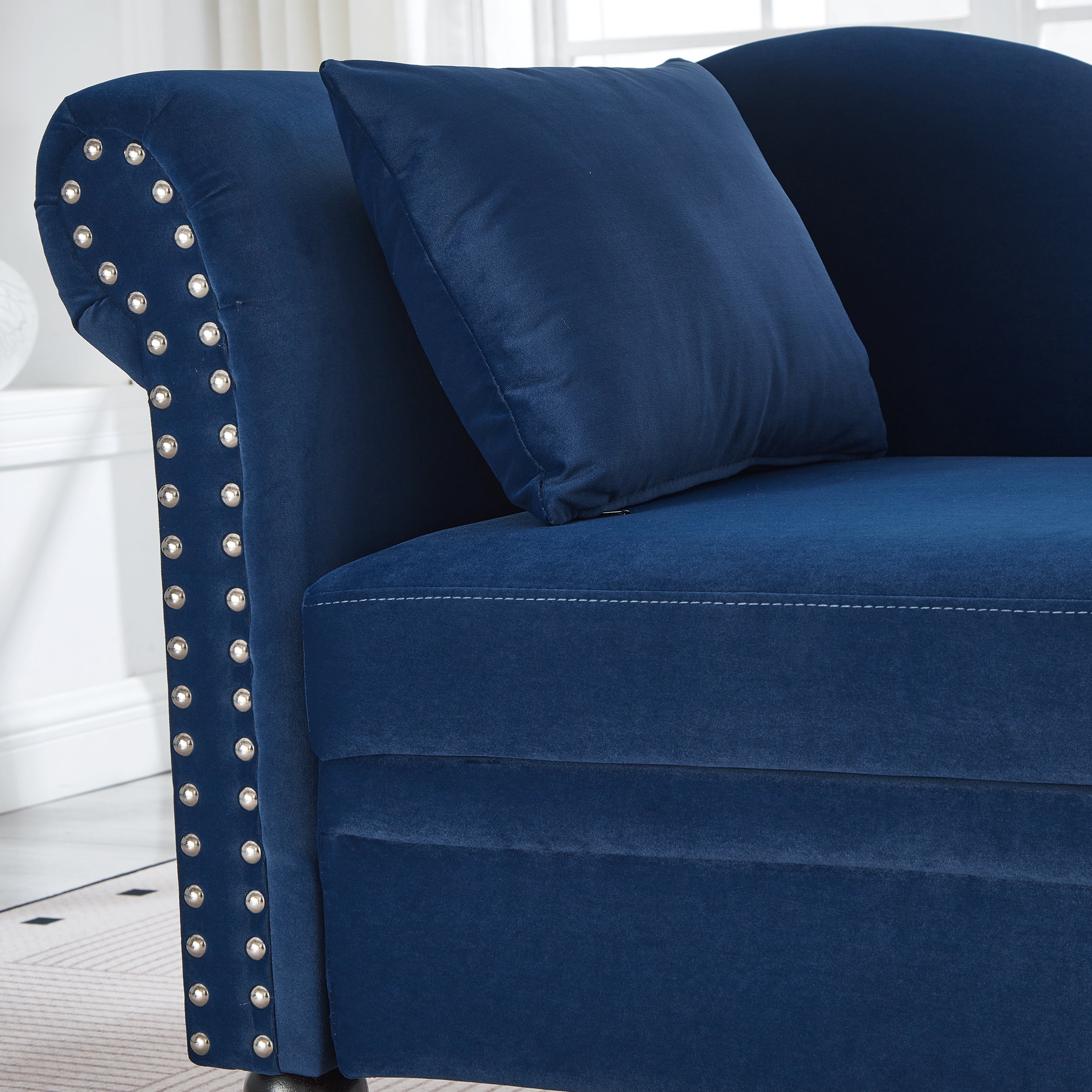 64.5'' Modern Velvet Chaise Lounge