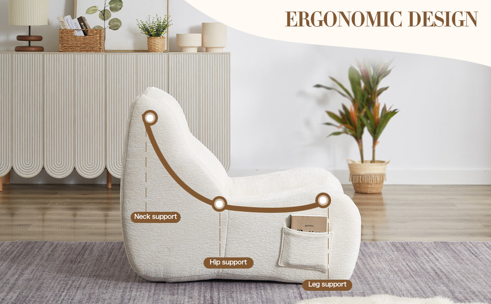 Bean Bag Chair for Adults with Armrests