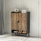 29.6 Inches Rustic Brown Shoe Cabinet