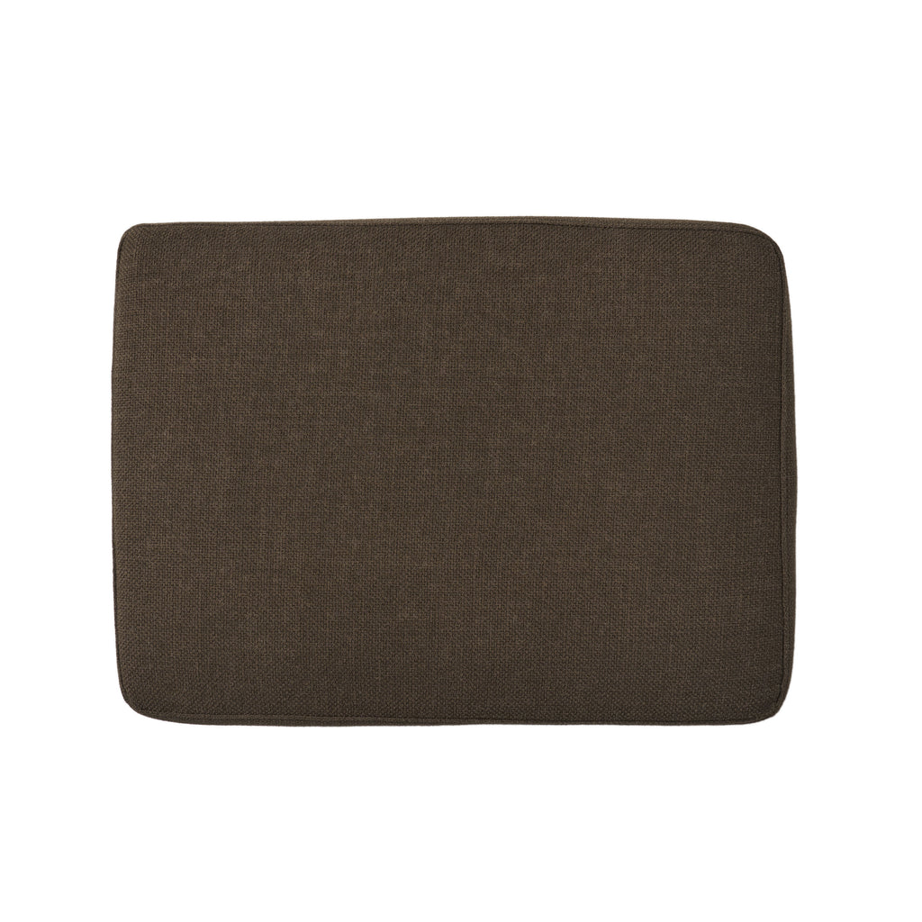 Upholstered Ottoman, Chocolate