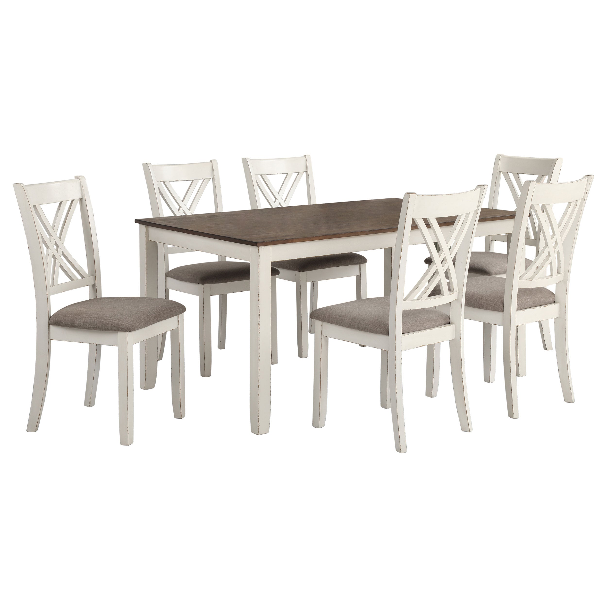 Ebers Chestnut and Vintage Dining Set
