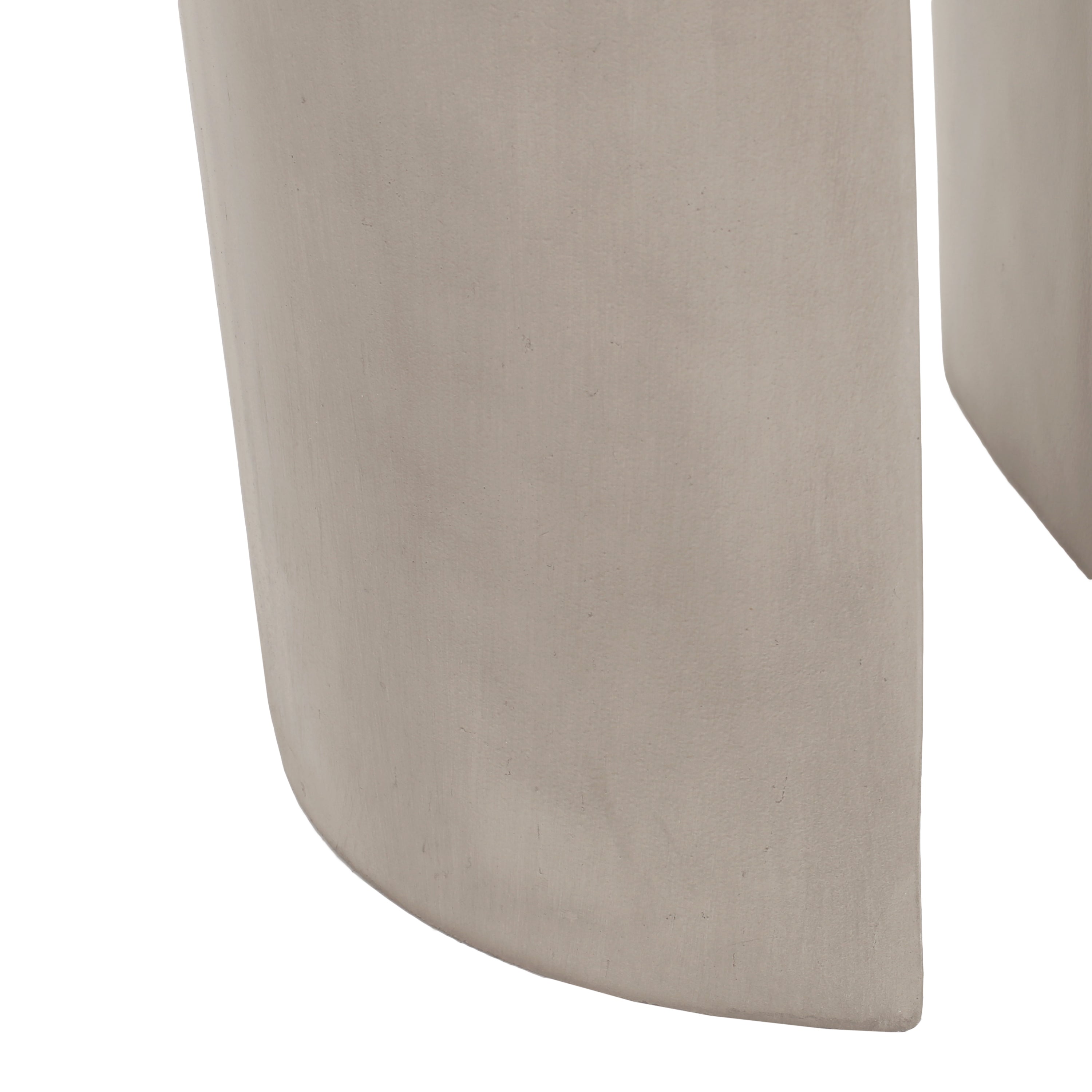 Outdoor MGO Round U-Shape Side Table Light Grey
