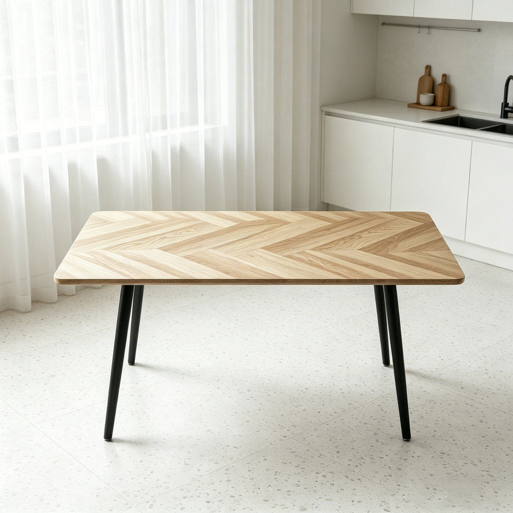 Modern Minimalist MDF Wood Color Desktop Dining Table