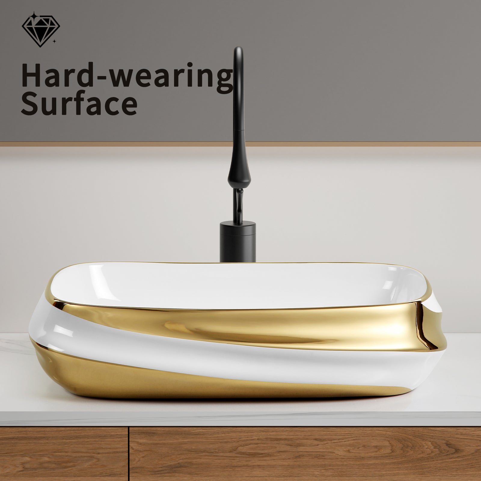 Ceramic Bathroom Vessel Sink - 24" x 17"