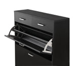 Large Size Shoe Cabinet - Modern Tipping Bucket Organizer