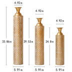 Metal Decorative Vases Set of 3