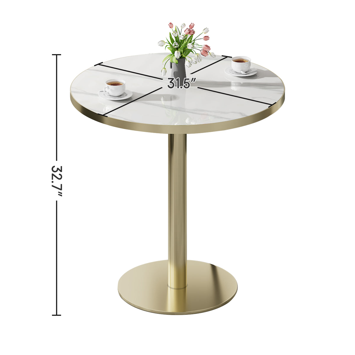 31.5" Round Modern Tulip Dining Table