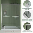 Aluminum Frame Double Sliding Shower Door