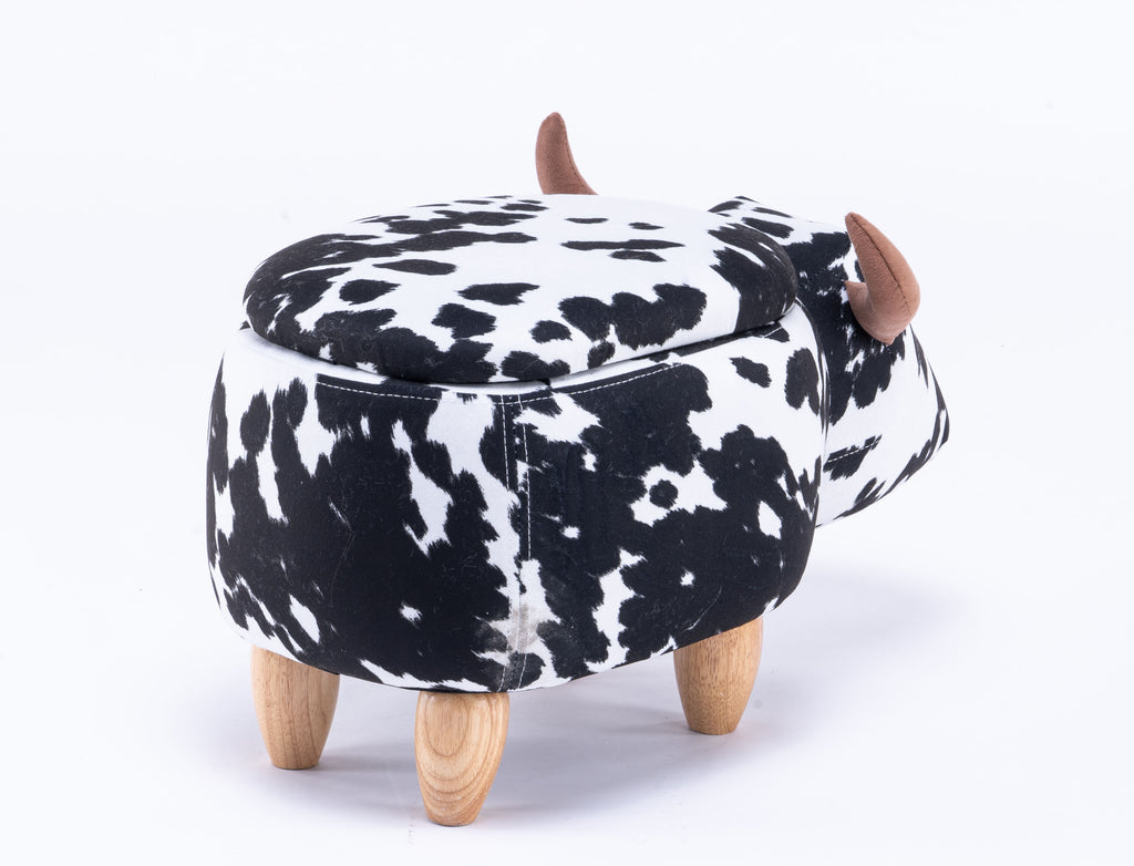 Connor the Cow Storage Ottoman