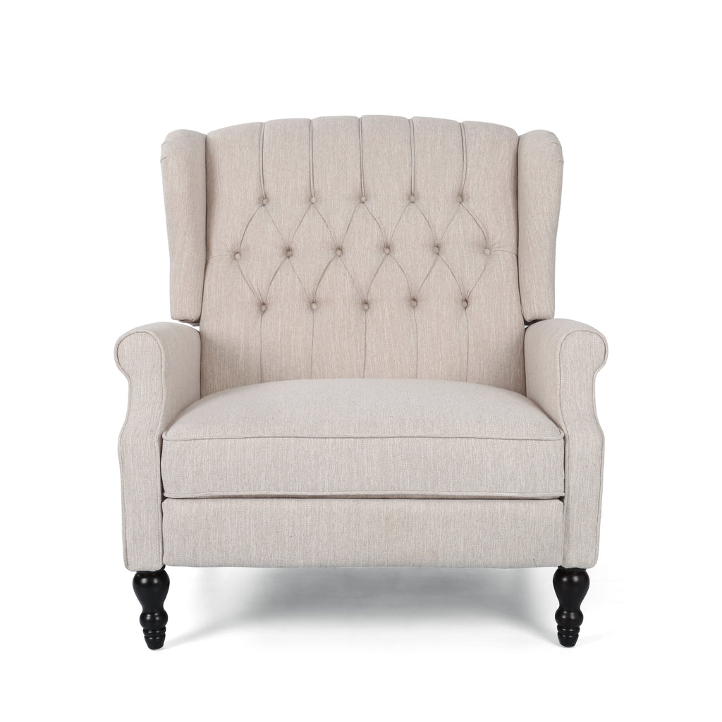 Push Back Recliner Chair with Rivet Decoration