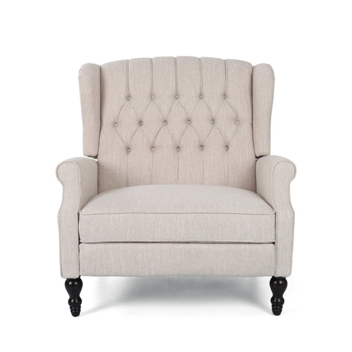 Push Back Recliner Chair with Rivet Decoration