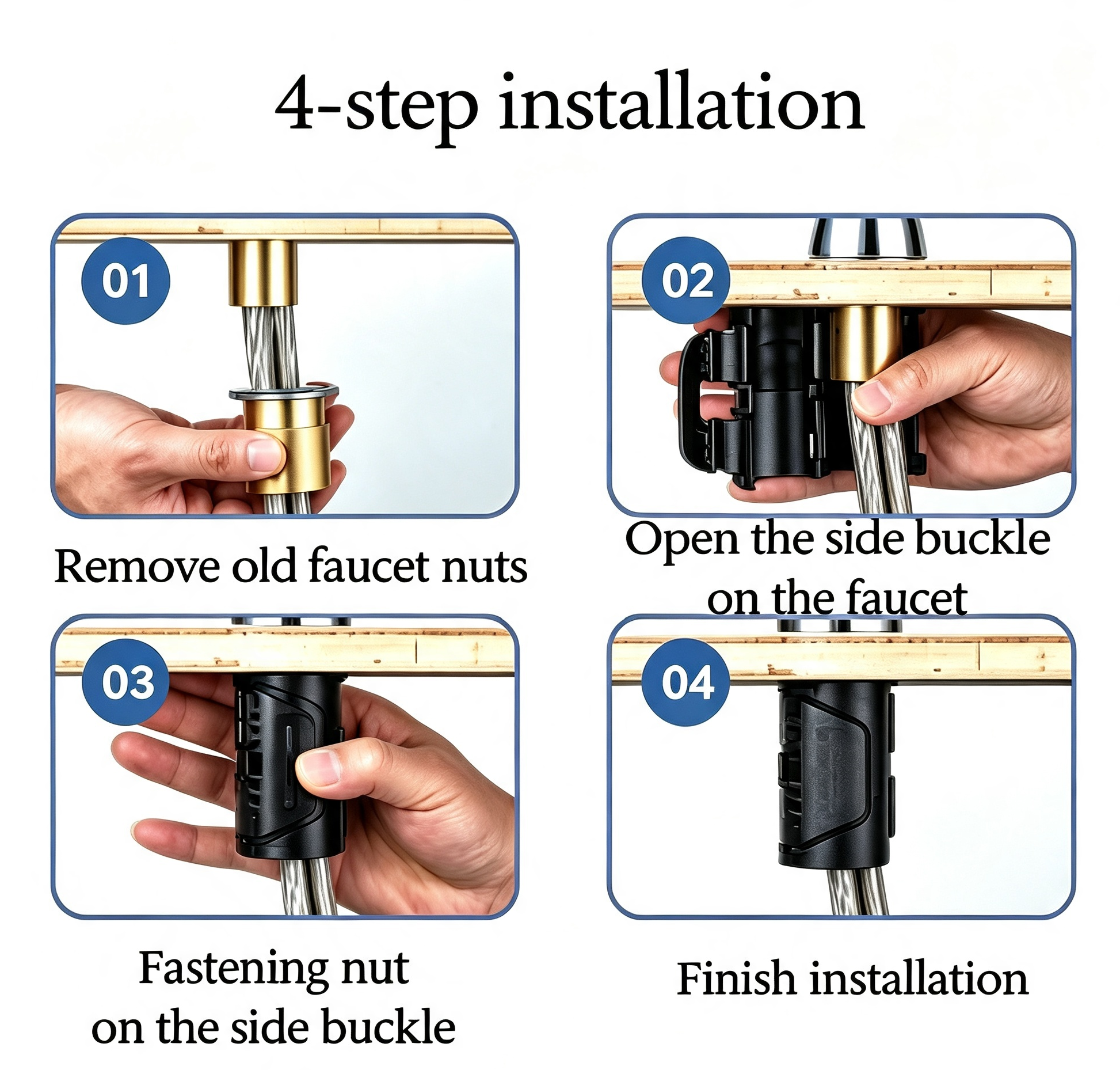 Quick-Install Faucet Pipe Lock Nuts