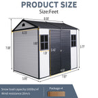 8 x 6 ft Resin Outdoor Storage Shed
