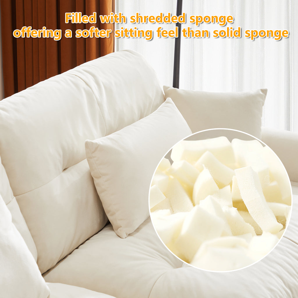 Over Size Modern Two-seater Sofa with Ottoman