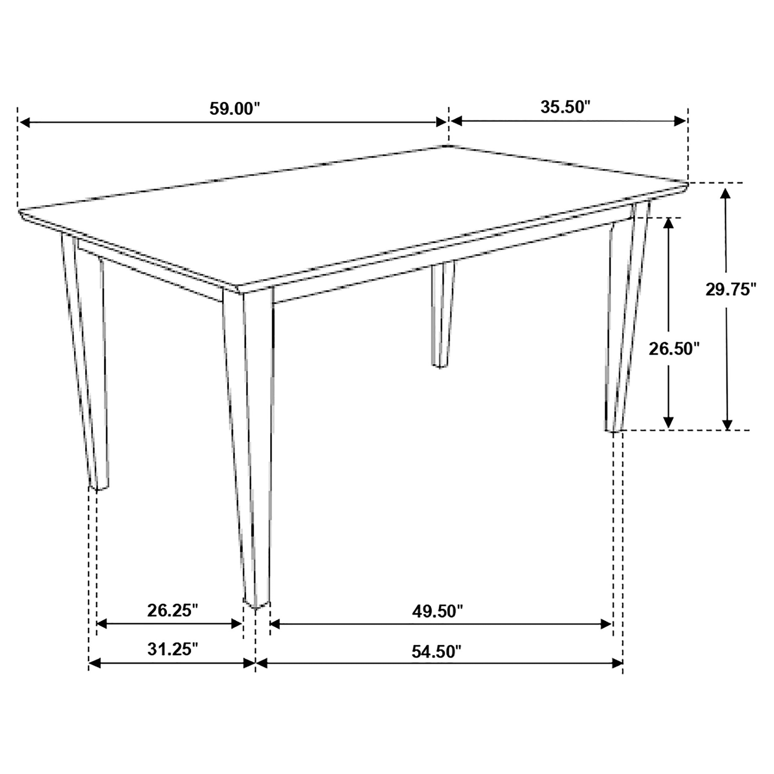 Henin Cappuccino Rectangle Dining Table