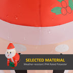 Outsunny 3.4' Christmas Inflatables Hanging Santa Claus