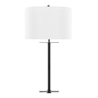 28" Contemporary Metal Table Lamp