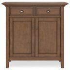 Redmond 36 Inch Wide Solid Wood Entryway Storage Cabinet in Rustic