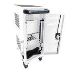 16-Compartment Removable Locking Charging Cabinet for Laptop, Chromebook - White