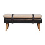 Bouclé Buffalo Hide Bench