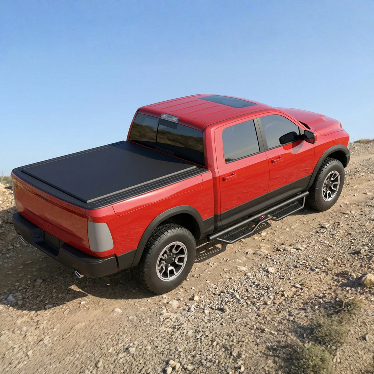 Heavy-Duty Steel Dual Stair Running Boards for Dodge Ram