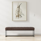 Penelope Leather Ottoman Bench