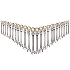 Flex-Head Ratcheting Wrench Set, 24-Piece SAE and Metric
