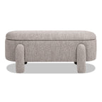 Hugo 49" Oval Fully Upholstered Storage Bench in Boucle