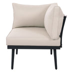 TREXM 6-Piece Outdoor Sectional Sofa Set with Round Nesting Coffee Tables