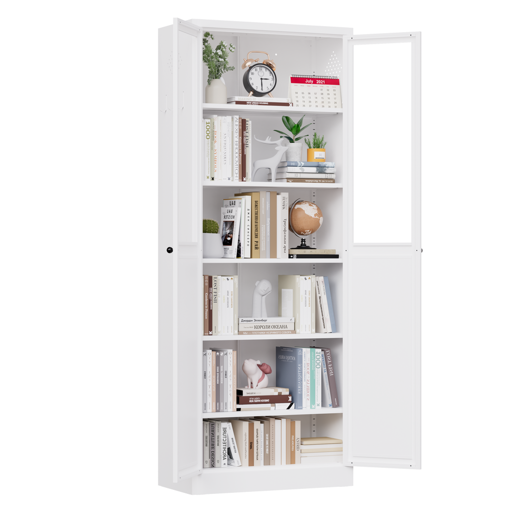 72" Metal Kitchen Pantry Cabinet with Doors & Shelves