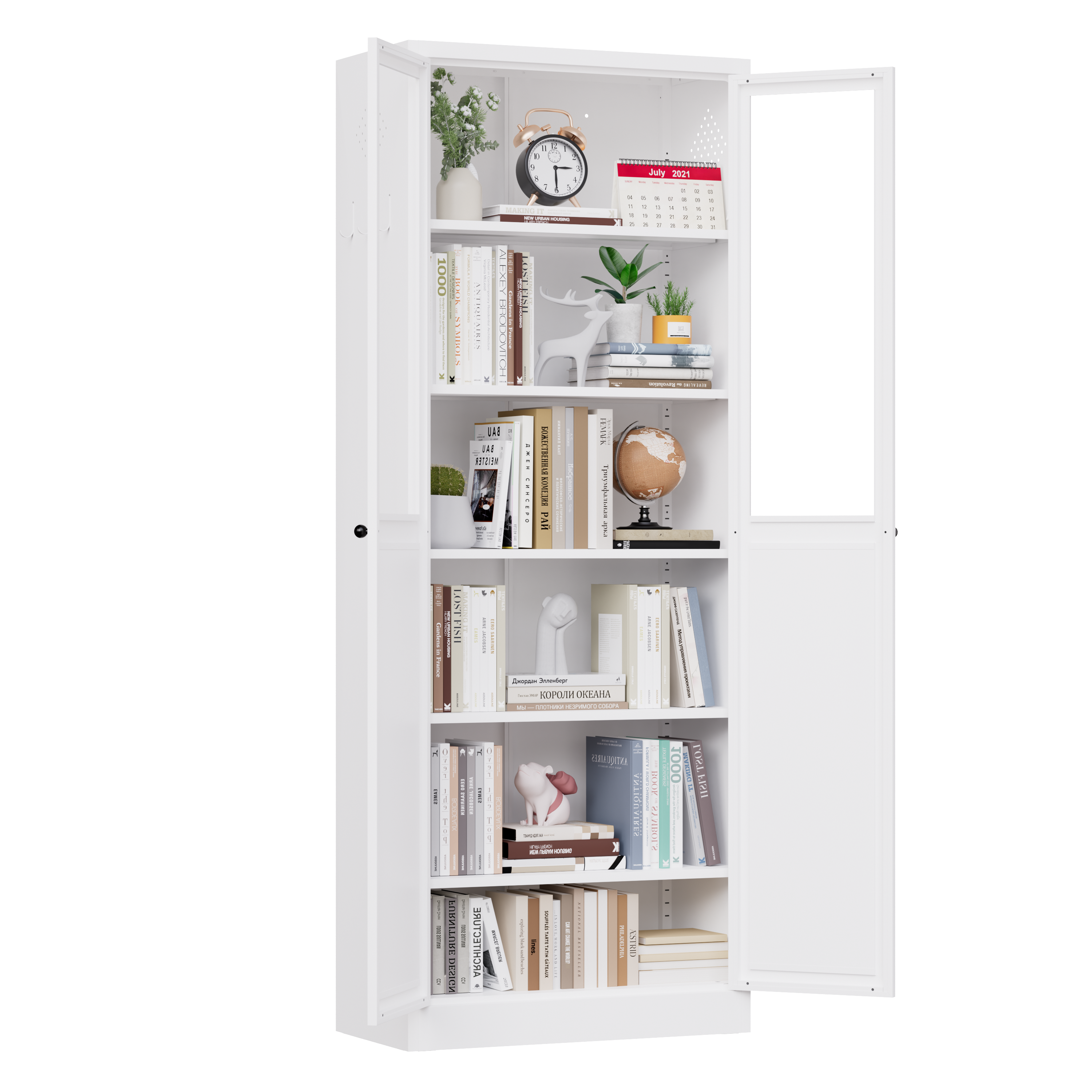 72" Metal Kitchen Pantry Cabinet with Doors & Shelves