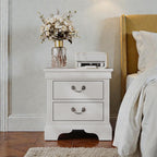 Classic Wooden Nightstand - White