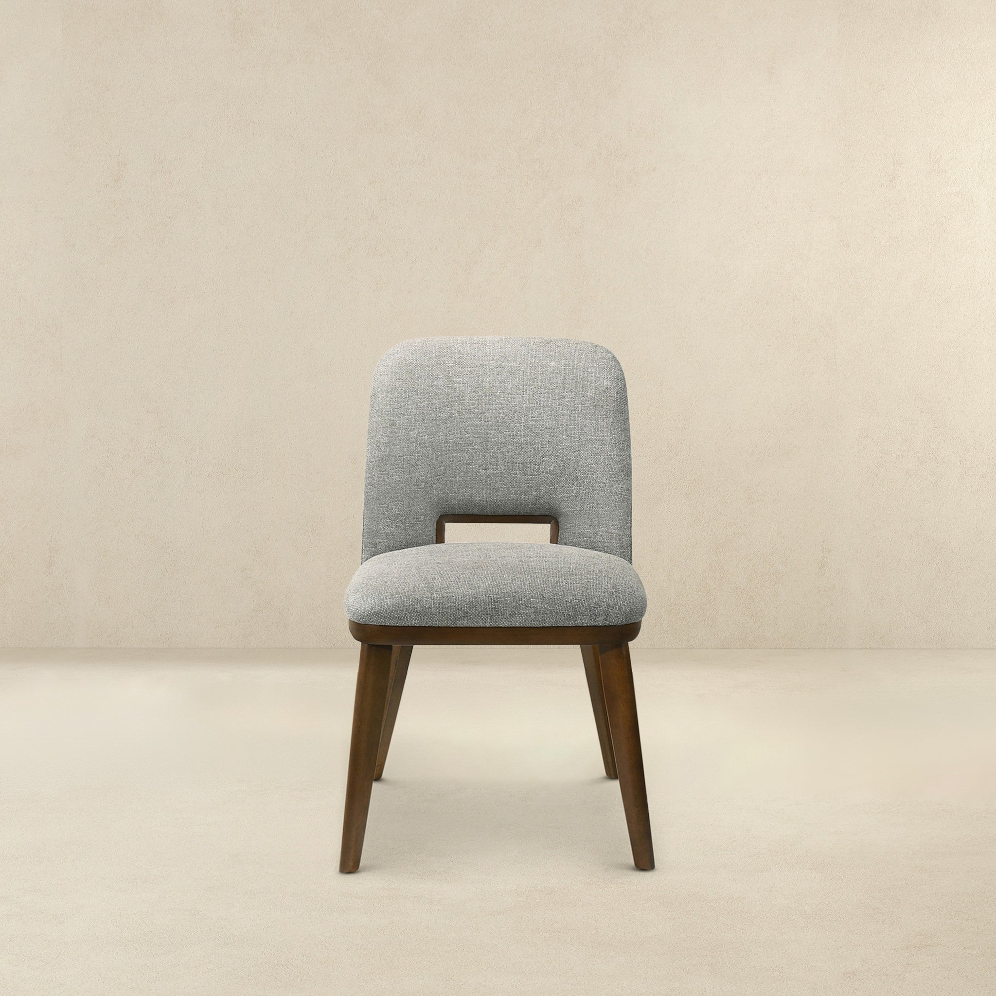 Blake Mid-Century Modern Light Grey Fabric Dining Chairs