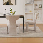Modern Upholstered Chenille Dining Chair Set of 2