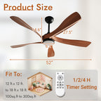 52 Inch Ceiling Fan with Light