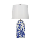 Elegant Table Lamp with Blue Decorative Patterns
