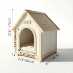 Modern Indoor Wooden Dog House with EVA Cushion