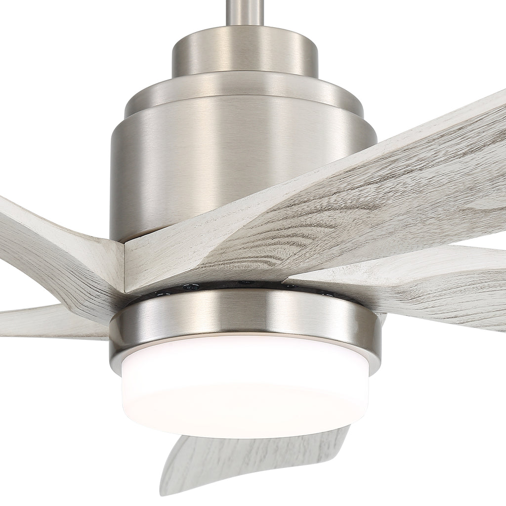 52 Inch Modern Ceiling Fan With Dimmable LED Light