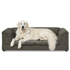 Oversized Pet Sofa, Curved Armrest Rectangular Dog Sofa