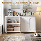 Vintage Distressed Sideboard Buffet Cabinet