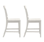 White Slat Back Counter Stools, Set of 2