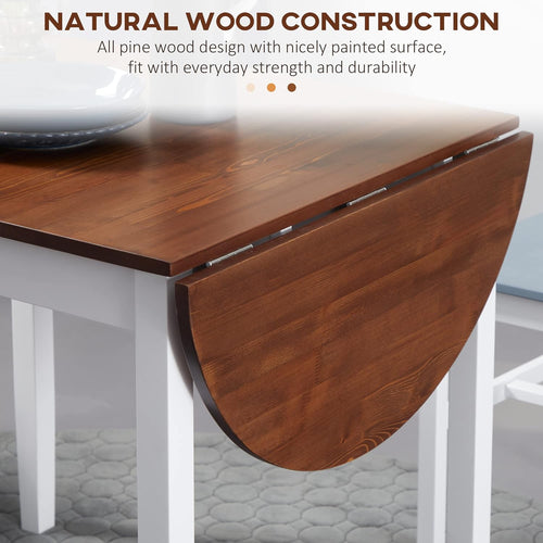 DFW Solid Wood Folding Dining Table