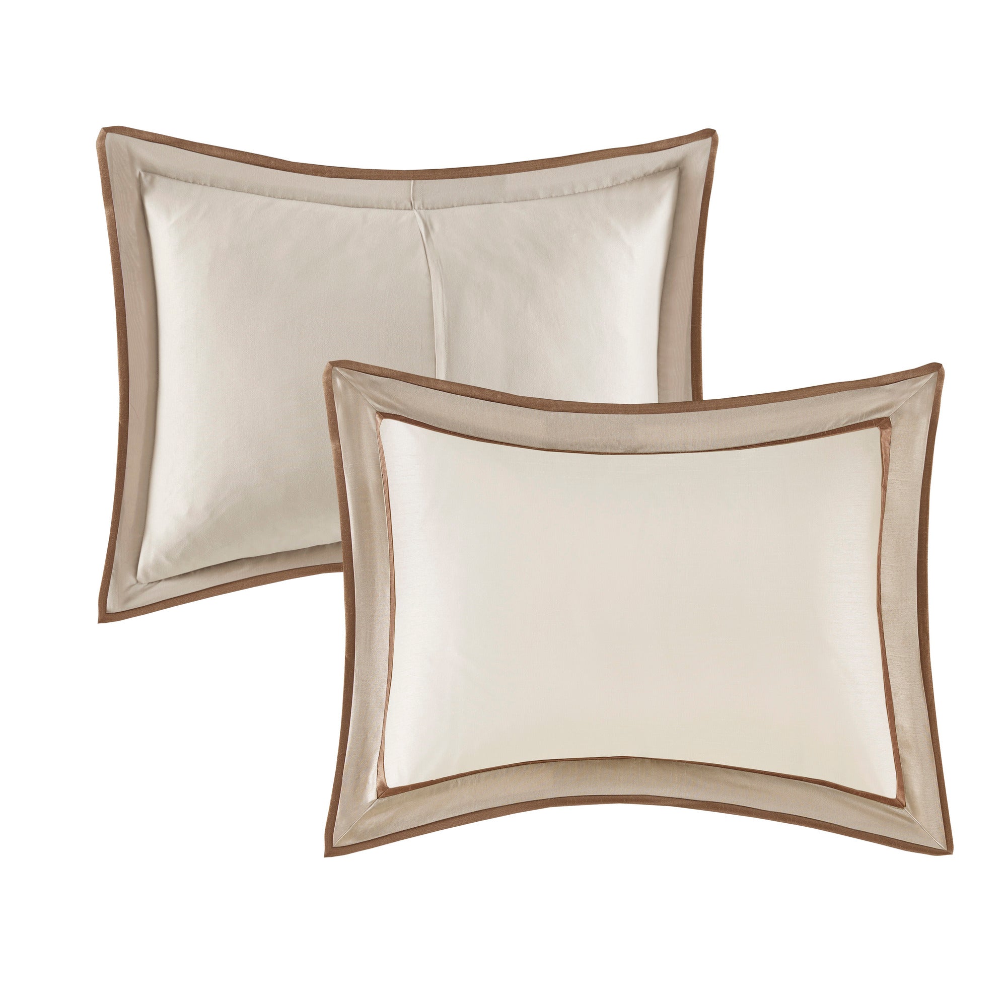 7 Piece Comforter Set Taupe/Brown Queen