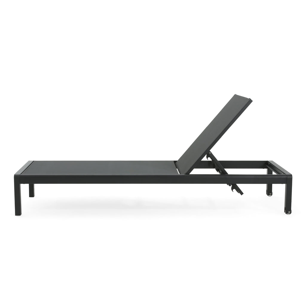 Cape Coral KD Chaise Lounge Black (Set of 2)