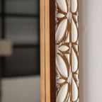 29.13"×47.24" Rectangular Carved Leaf Wall Mirror