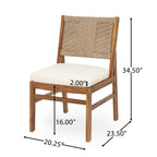 5-Piece Acacia Wood Outdoor Patio Dining Set