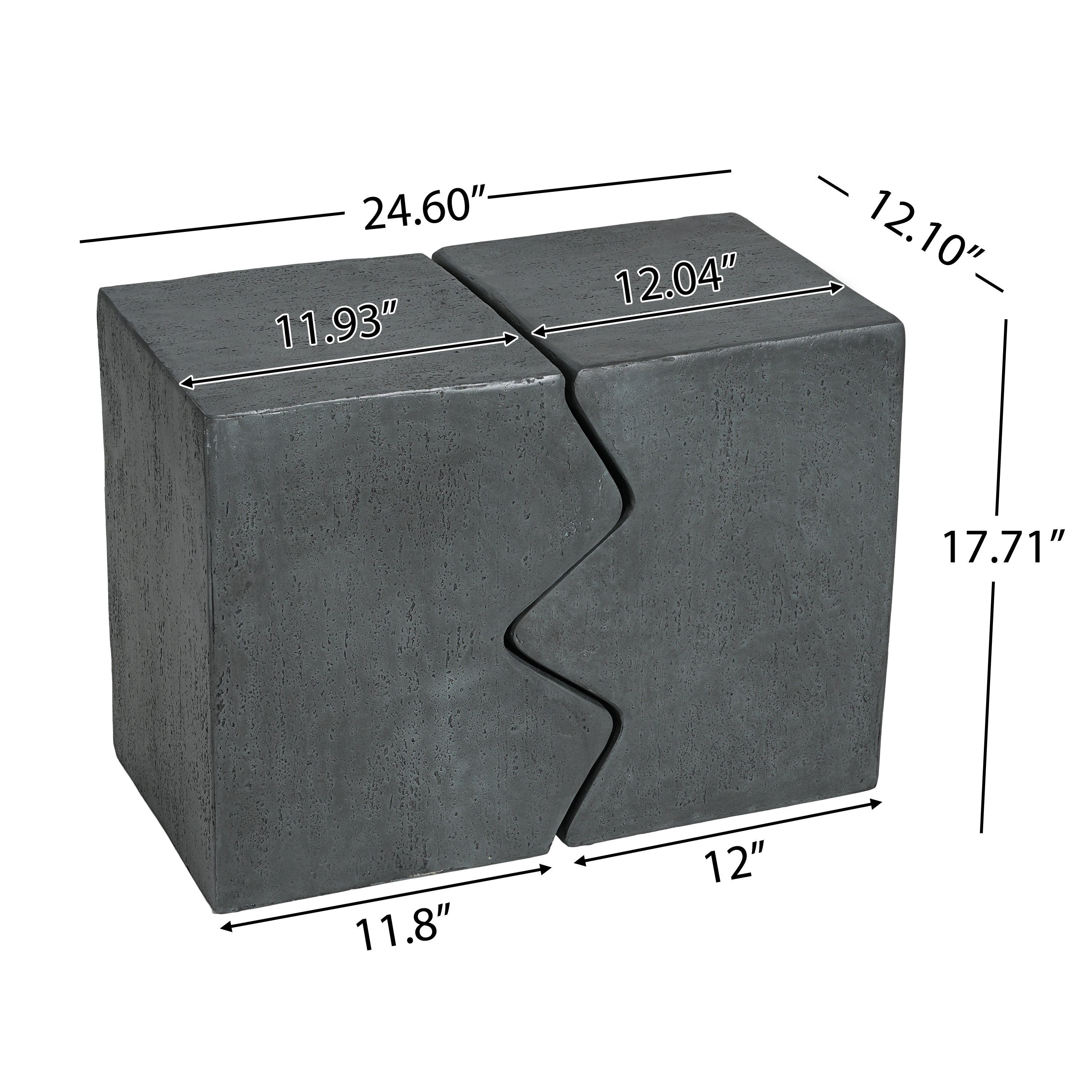 MGO Side Table Set of 2 Rectangular Outdoor Side Tables