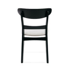 Set of 2 Dining Chairs - Upholstered Seat, Rubberwood Legs